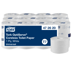 Туалетний папір в рулонах Tork OptiServe Universal без втулки, білий, 1 шар, 1250 відривів, 1 рулон