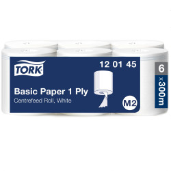 Рушники Tork Basic Universal в рулонах з центральною витяжкою, білі, 1 шар, 300 м, 1 рулон