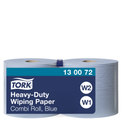 Папір для протирання в рулонах Tork Advanced підвищеної міцності, блакитний, 2 шари, 170 м, 500 листів, 1 рулон