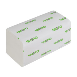 Листові рушники ЧИТАРО складання V, білі, 2 шари, 22х21 см, 200 листів