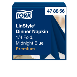 Серветки для сервірування столу Tork LinStyle Premium, сині, 1 шар, 39х39 см, 50 шт