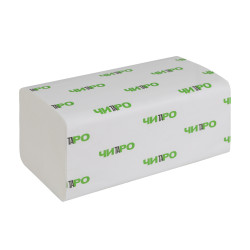 Листові рушники ЧИТАРО складання V, білі, 1 шар, 22х21 см, 200 листів