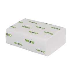 Листові вузькопанельні рушники ЧИТАРО складання Z, білі, 2 шари, 21х22 см, 200 листів