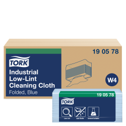 Безворсовий нетканий матеріал для протирання в серветках Tork Industrial Premium, блакитний, 80 листів