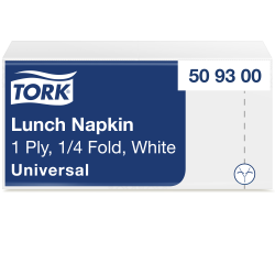 Обідні серветки Tork Universal, білі, 1 шар, 500 шт