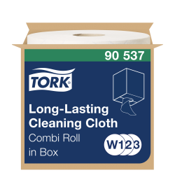 Нетканий матеріал в рулонах Tork Premium для інтенсивного очищення, білий, 114 м, 300 листів, 1 рулон