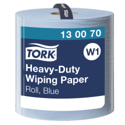 Папір для протирання в рулонах Tork Advanced підвищеної міцності, блакитний, 2 шари, 340 м, 1000 листів, 1 рулон