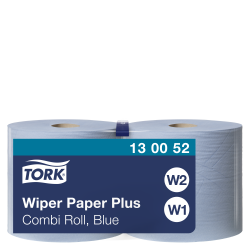 Папір для протирання в рулонах Tork Plus Advanced, блакитний, 2 шари, 255 м, 750 листів, 1 рулон