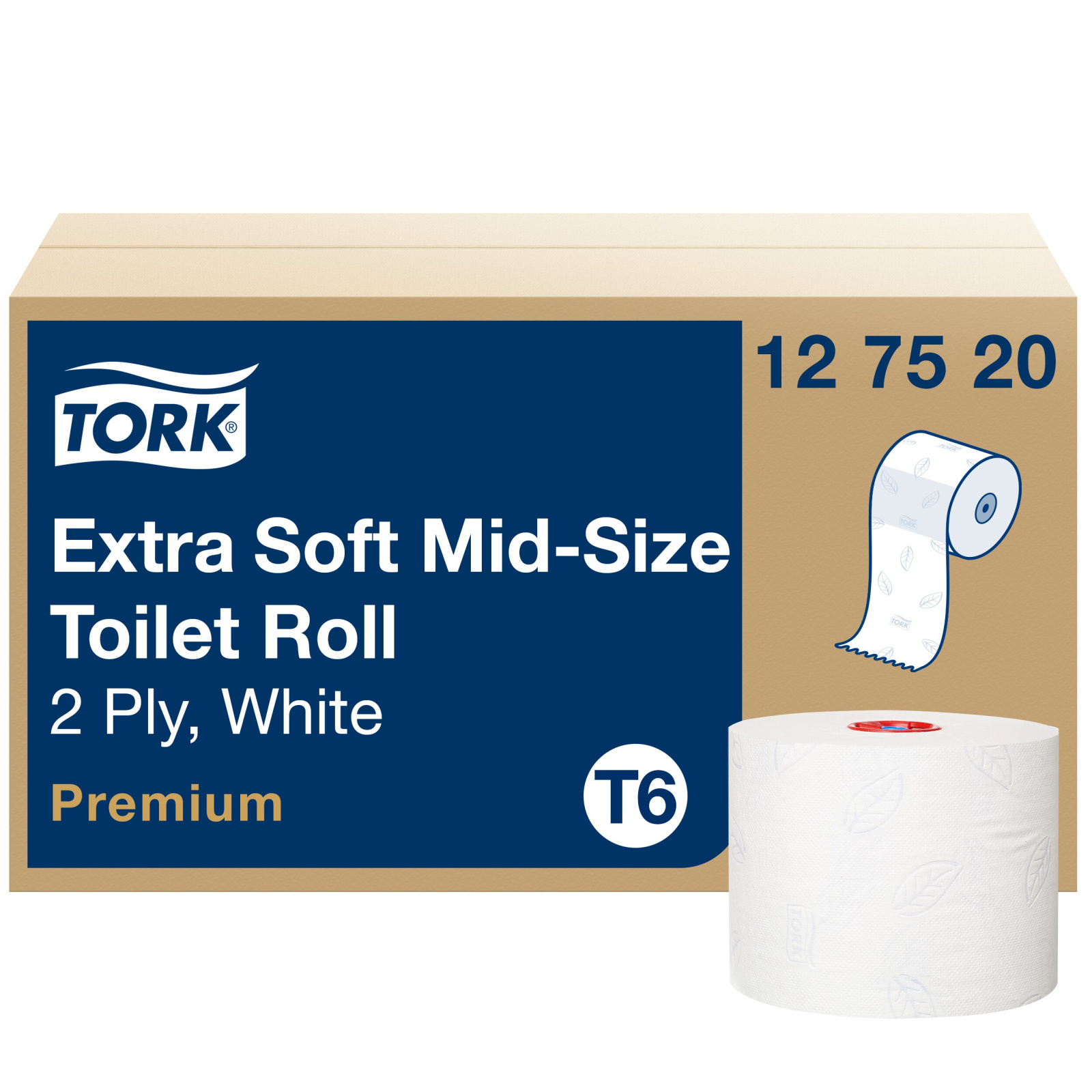 Туалетний папір Tork Premium Soft в міді рулонах, білий, 2 шари, 90 м, 1 рулон