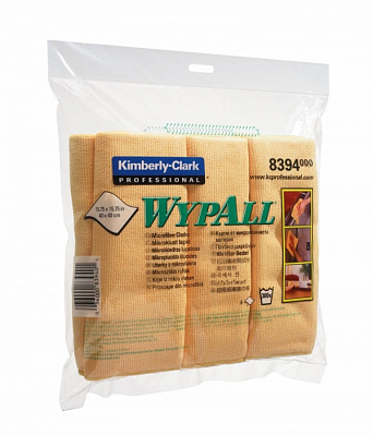 Серветка Kimberly-Clark WypAll з мікрофібри для прибирання, жовта, 40х40 см, 1 шт