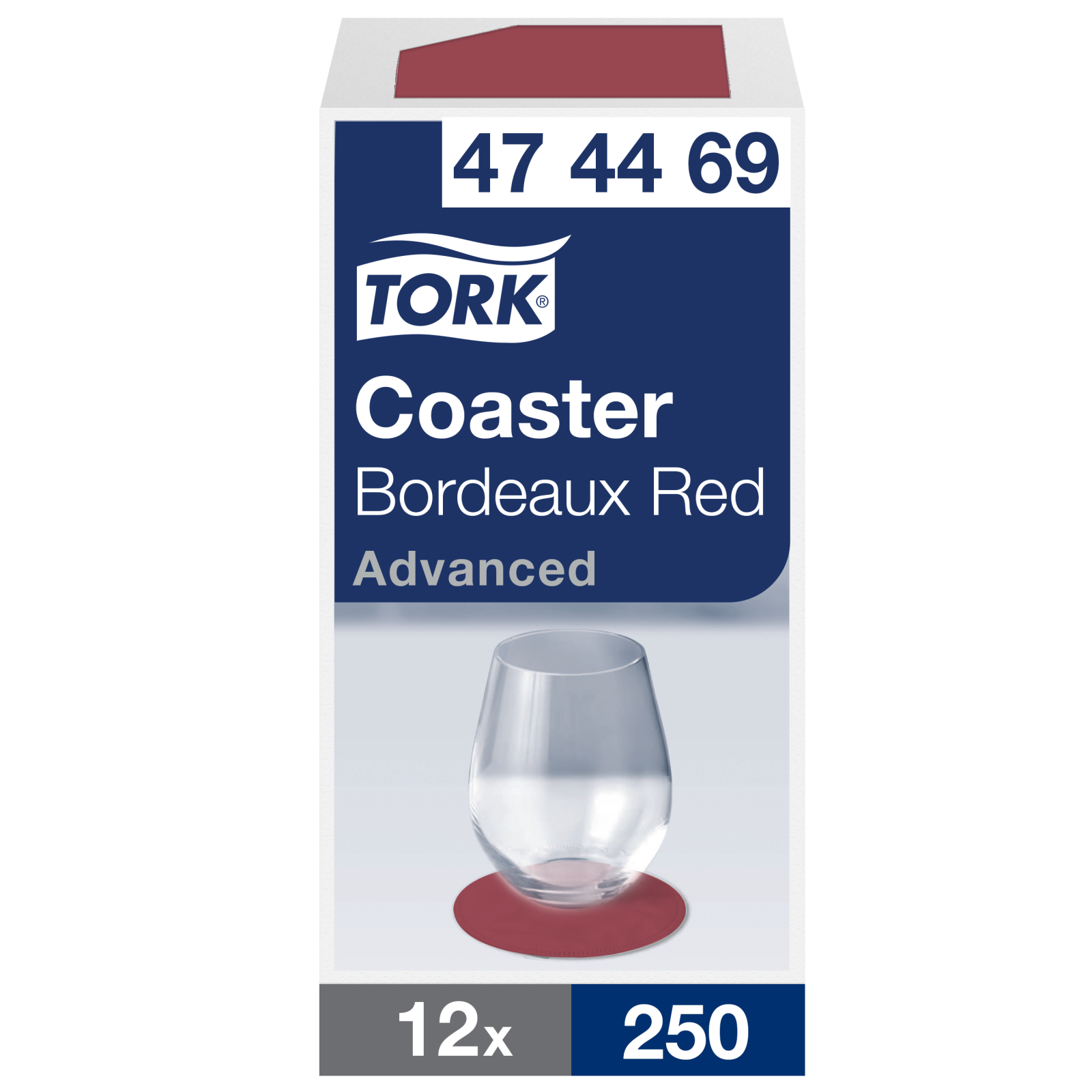 Костери Tork Advanced, рівний край, бордові, 250 шт