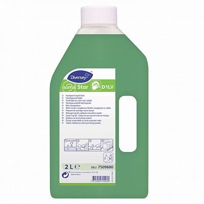 Засіб для замочування та ручного миття посуду Diversey Suma Star D1, 2 л