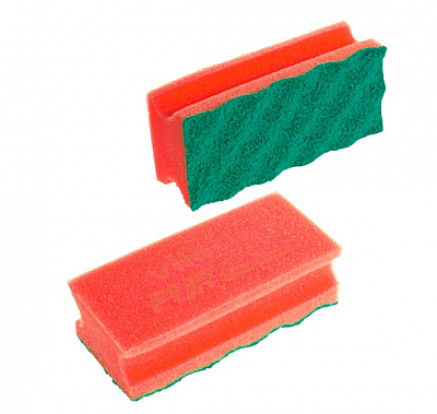 Губка Vileda Professional ПурАктив для дбайливого очищення поверхонь, червона, 14х6,3х4,5 см, 1 шт