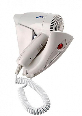 Фен настінний Jofel з розеткою для електробритви, білий, 1400 Вт