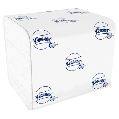 Листовий туалетний папір Kimberly-Clark Kleenex, білий, 2 шари, 200 листів