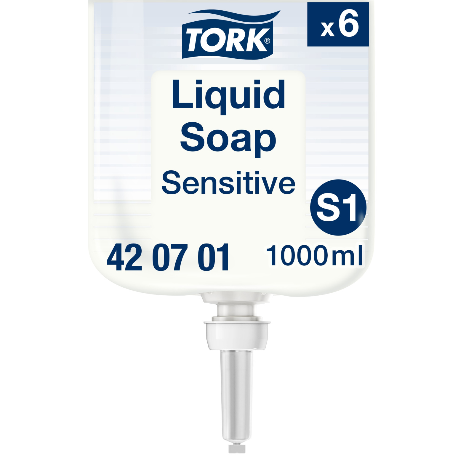 Рідке мило для рук Tork Sensitive Premium, дуже м'яке, без запаху і барвників, 1 л, ≈ 1000 порцій
