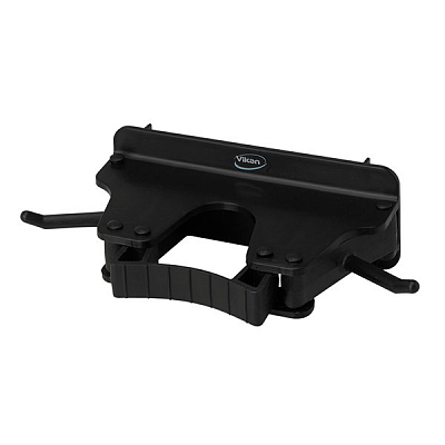 Тримач настінний Vikan пластиковий для 1 предмета, чорний, 82 мм