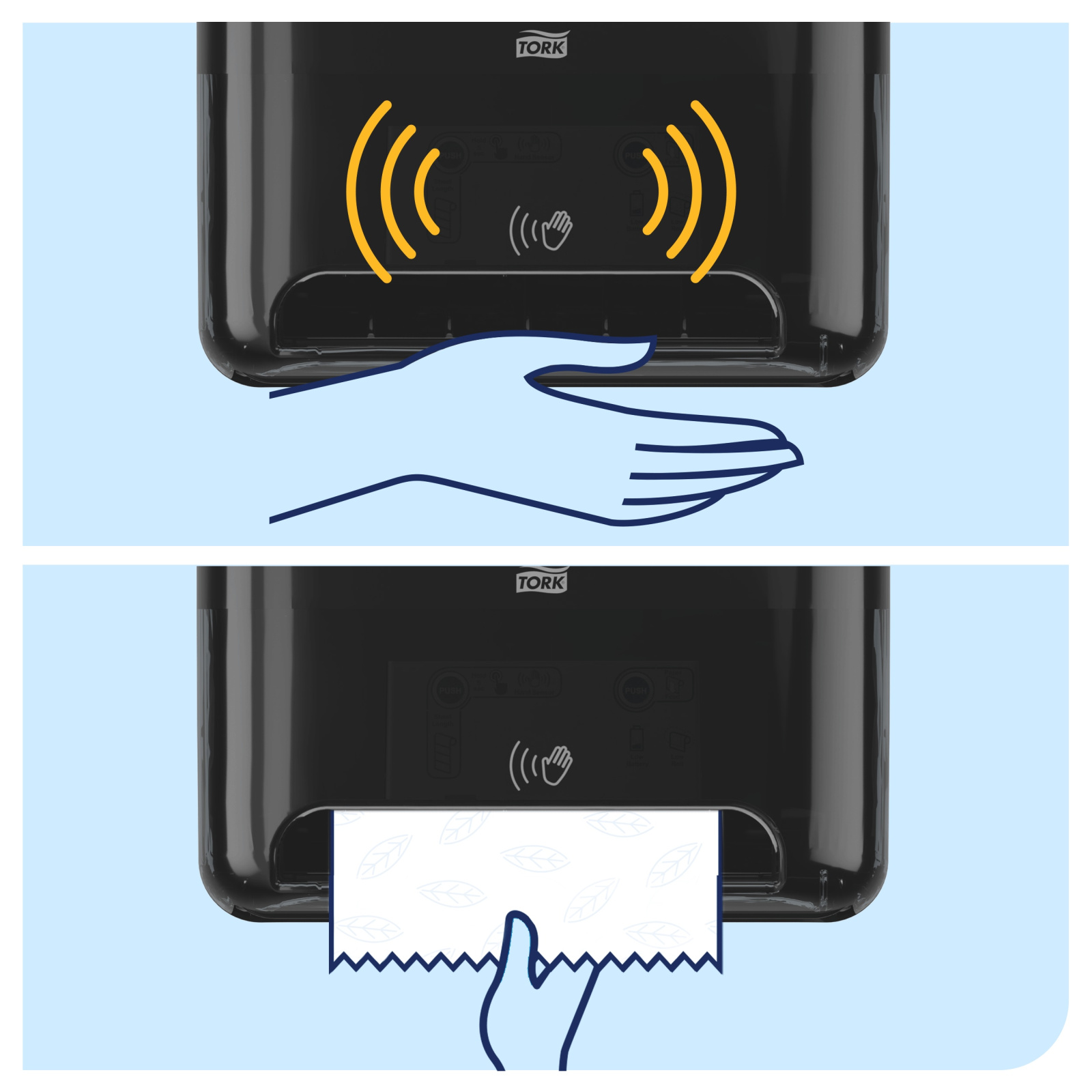 Диспенсер Tork Matic Elevation для рушників в рулонах з сенсором Intuition, чорний