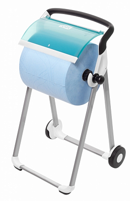 Підлоговий диспенсер Tork Perfomance для матеріалу для протирання в рулонах, білий/блакитний