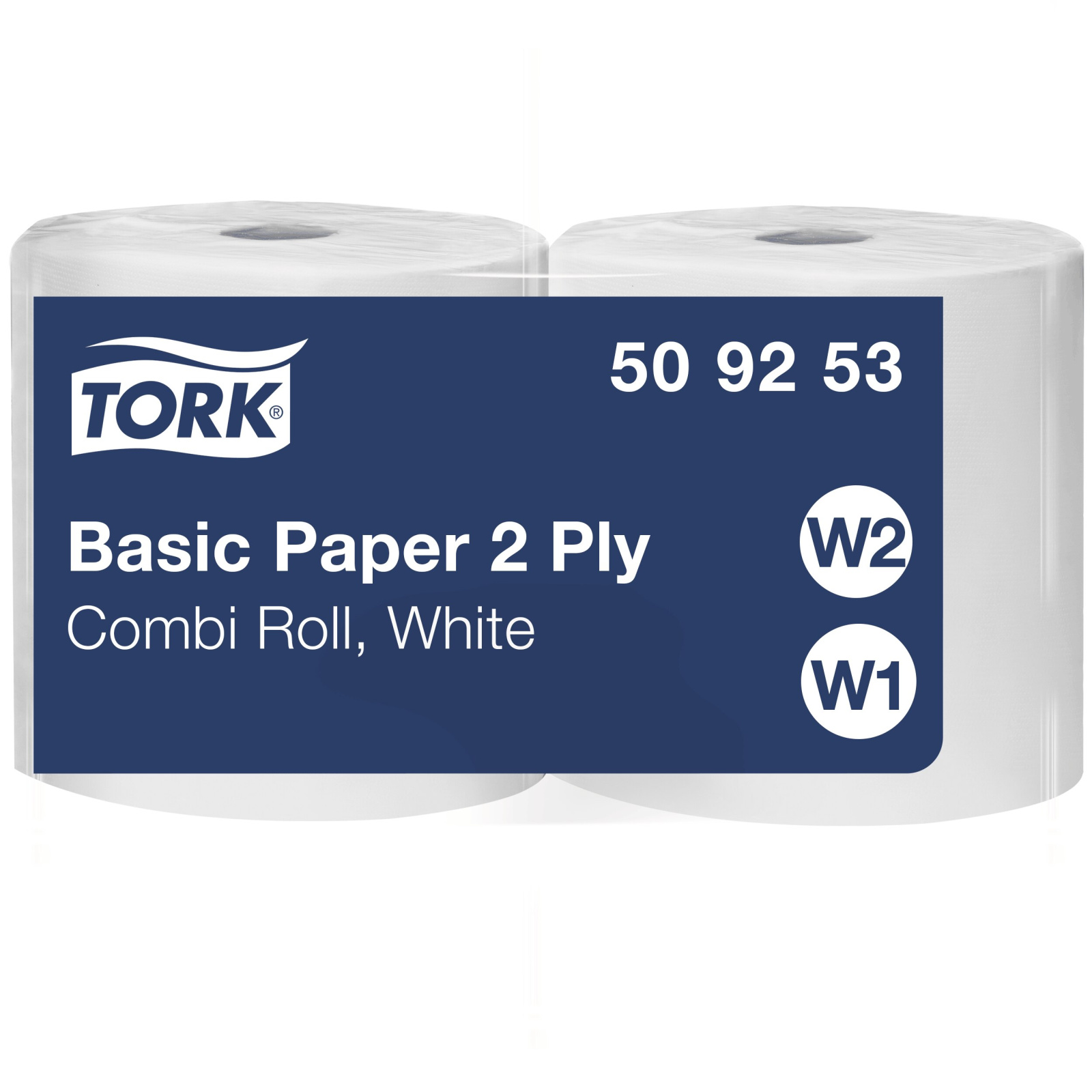 Базовий папір для протирання Tork Universal в рулонах, білий, 2 шари, 264 м, 800 листів, 1 рулон