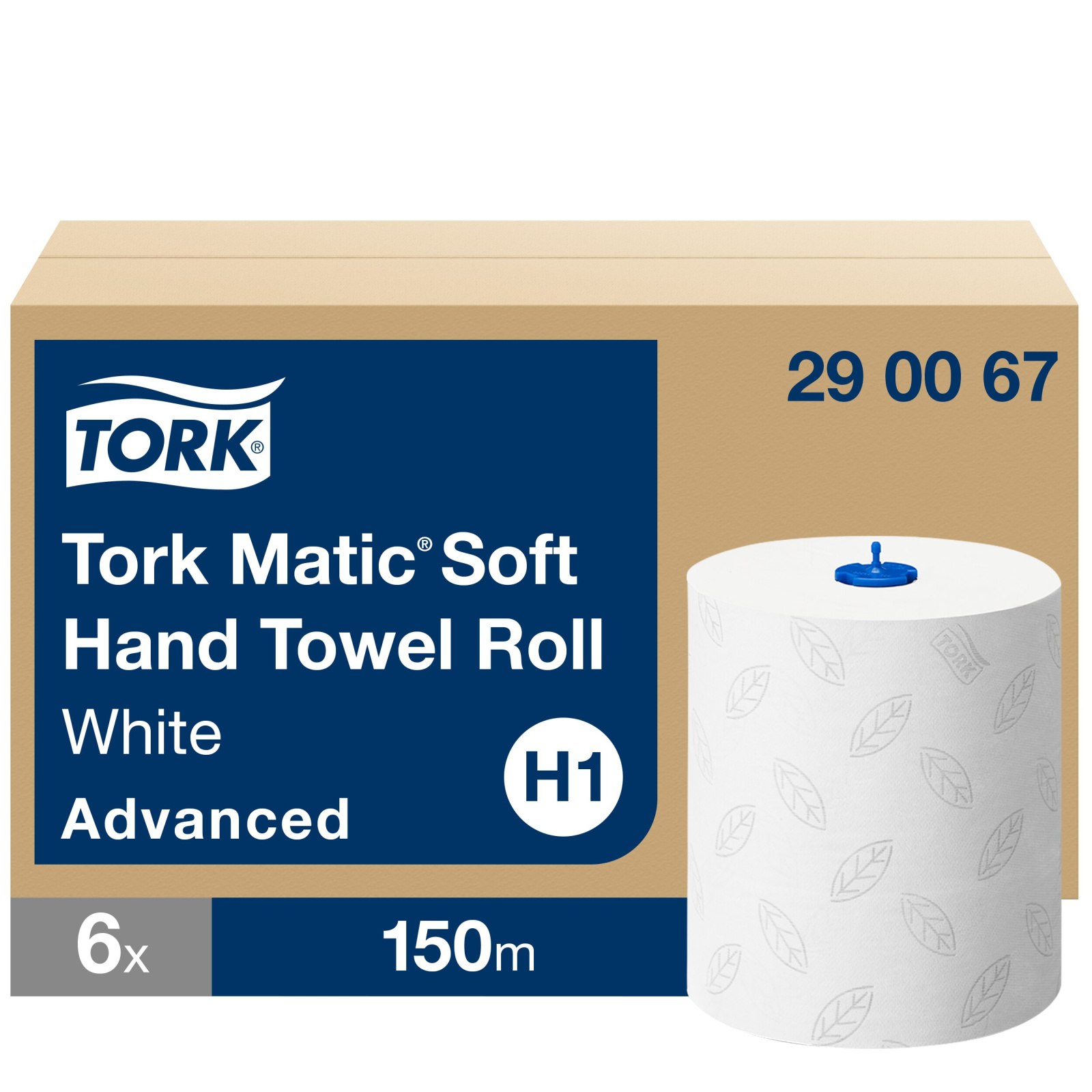 Рушники в рулонах Tork Matic Advanced Soft, білі, 2 шари, 150 м, 600 листів, 1 рулон