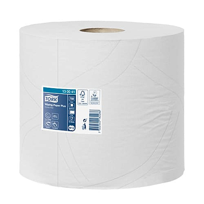 Папір для протирання в рулонах Tork Plus Advanced, білий, 2 шари, 255 м, 750 листів, 1 рулон