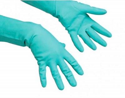 Латексні багатоцільові рукавички Vileda Professional, зелені, розмір М