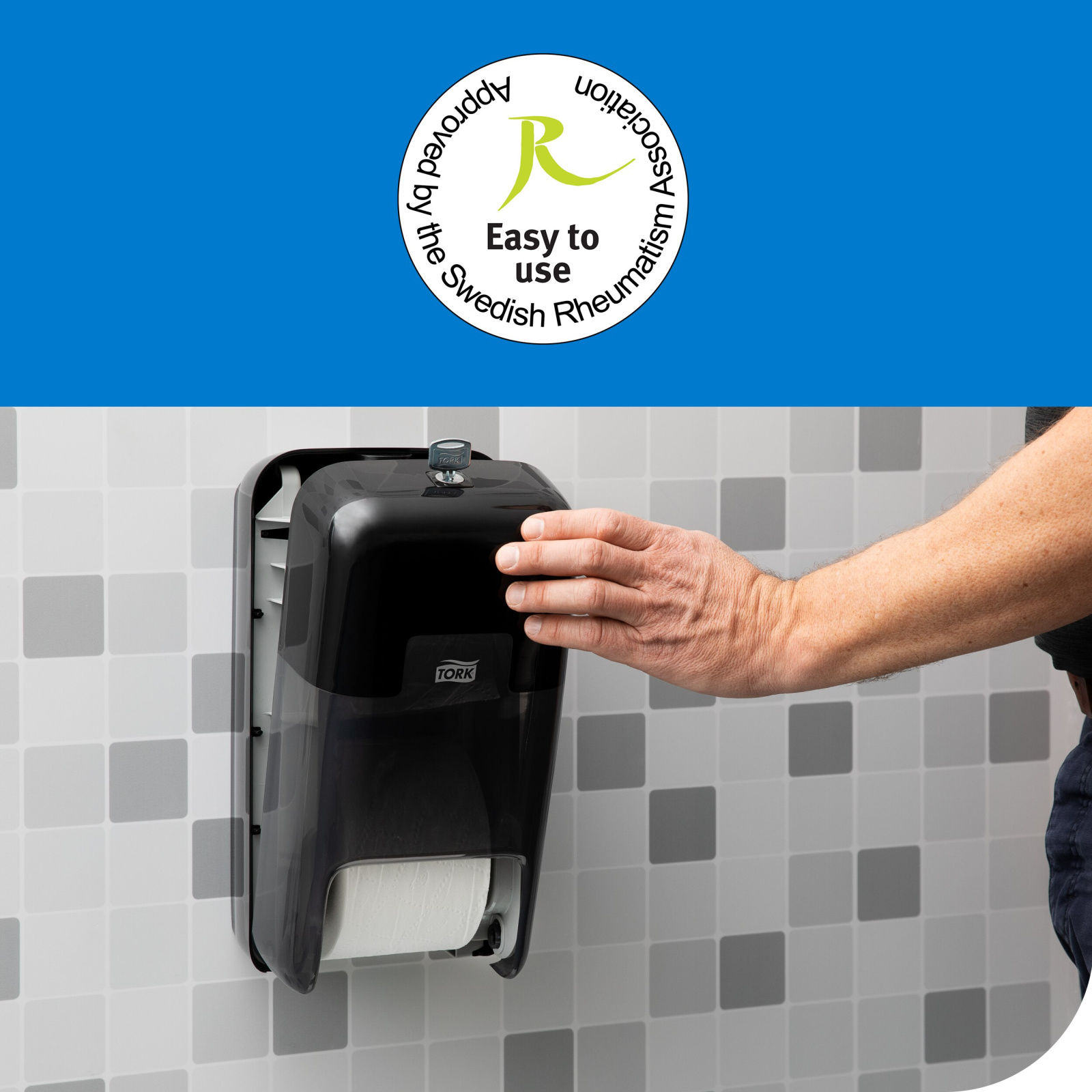 Диспенсер Tork OptiServe на 2 рулони туалетного паперу без втулки, чорний