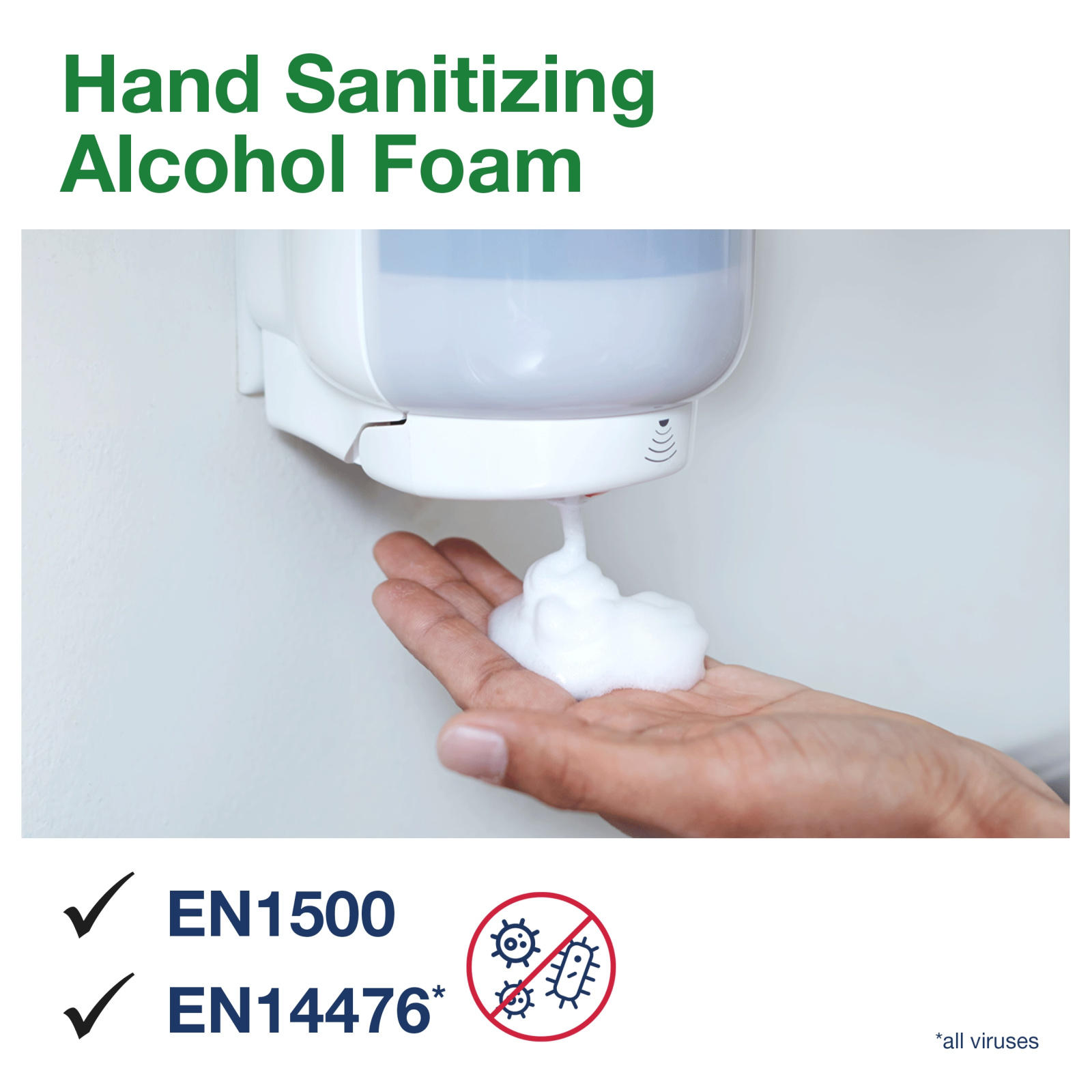 Мило-піна для дезінфекції рук Tork Premium на основі спирту, 950 мл