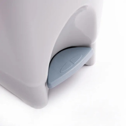 Корзина для сміття Jofel Ecobin з педаллю, біла з зеленою кришкою, 22 л