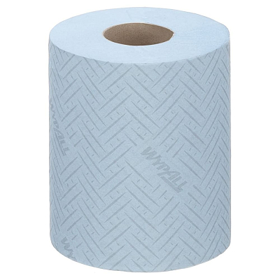 Папір для протирання Kimberly-Clark WypAll L10 в рулонах з центральною витяжкою,  блакитний, 1 шар, 280 листів, 1 рулон