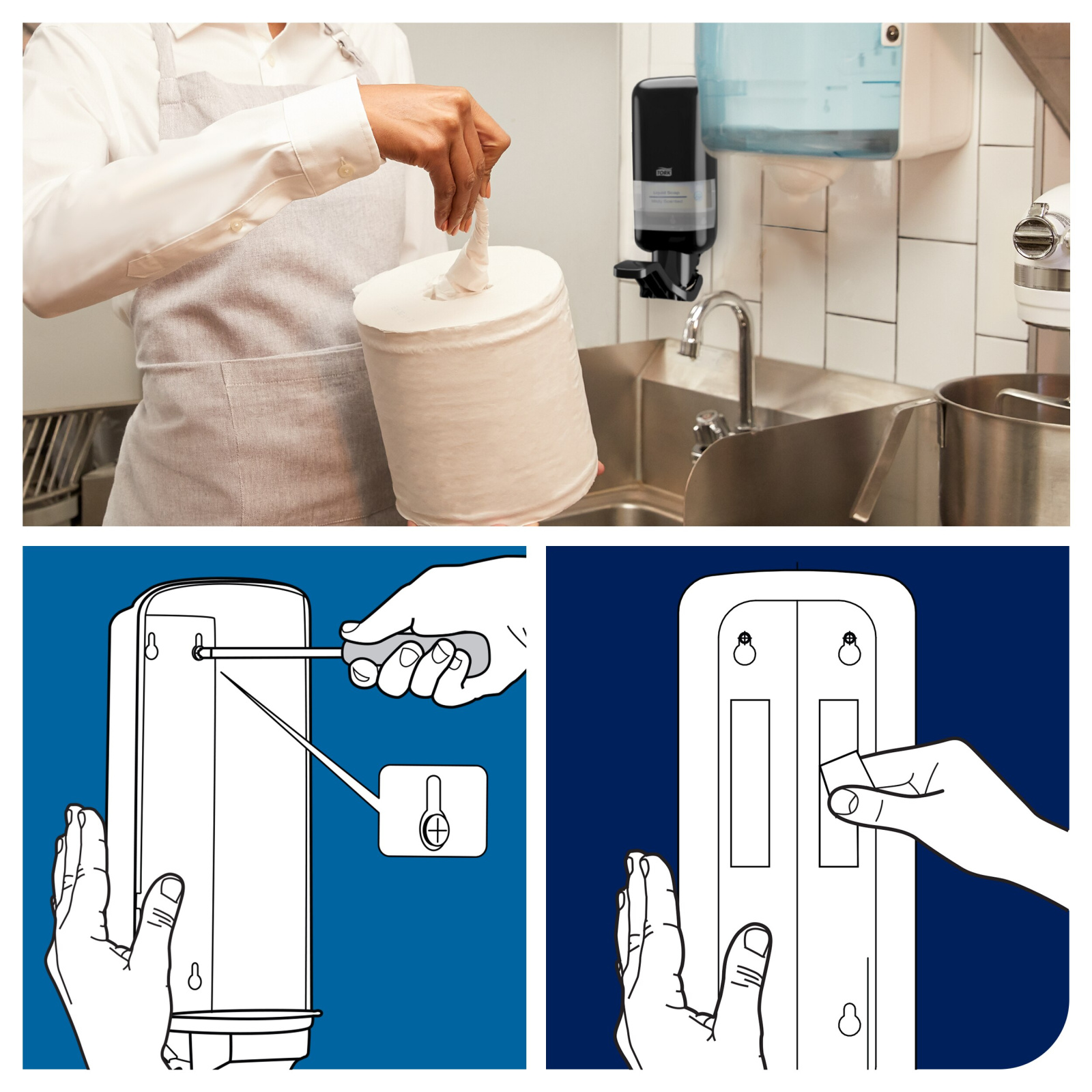 Диспенсер Tork Elevation для рідкого мила з ліктьовим приводом, чорний, 1 л