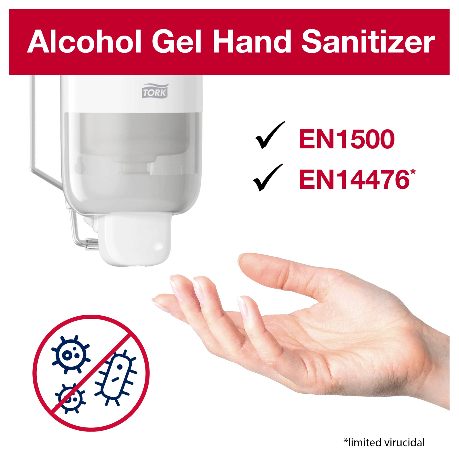 Спиртовий гель для дезінфекції рук Tork Premium, 1000 мл