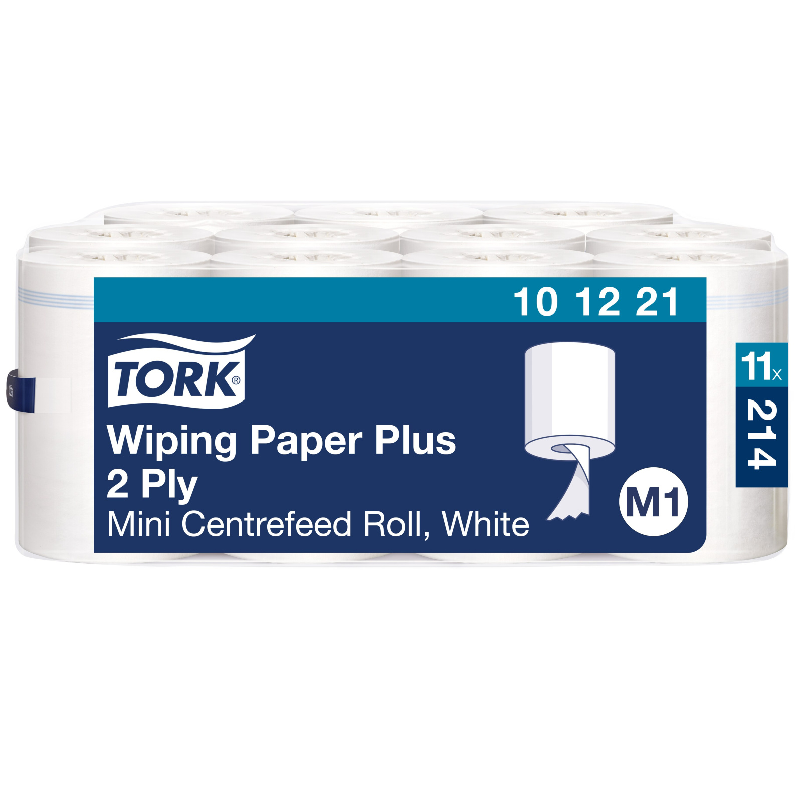 Рушники Tork Plus Advanced Міні в рулонах з центральною витяжкою, білі, 2 шари, 75 м, 214 листів, 1 рулон