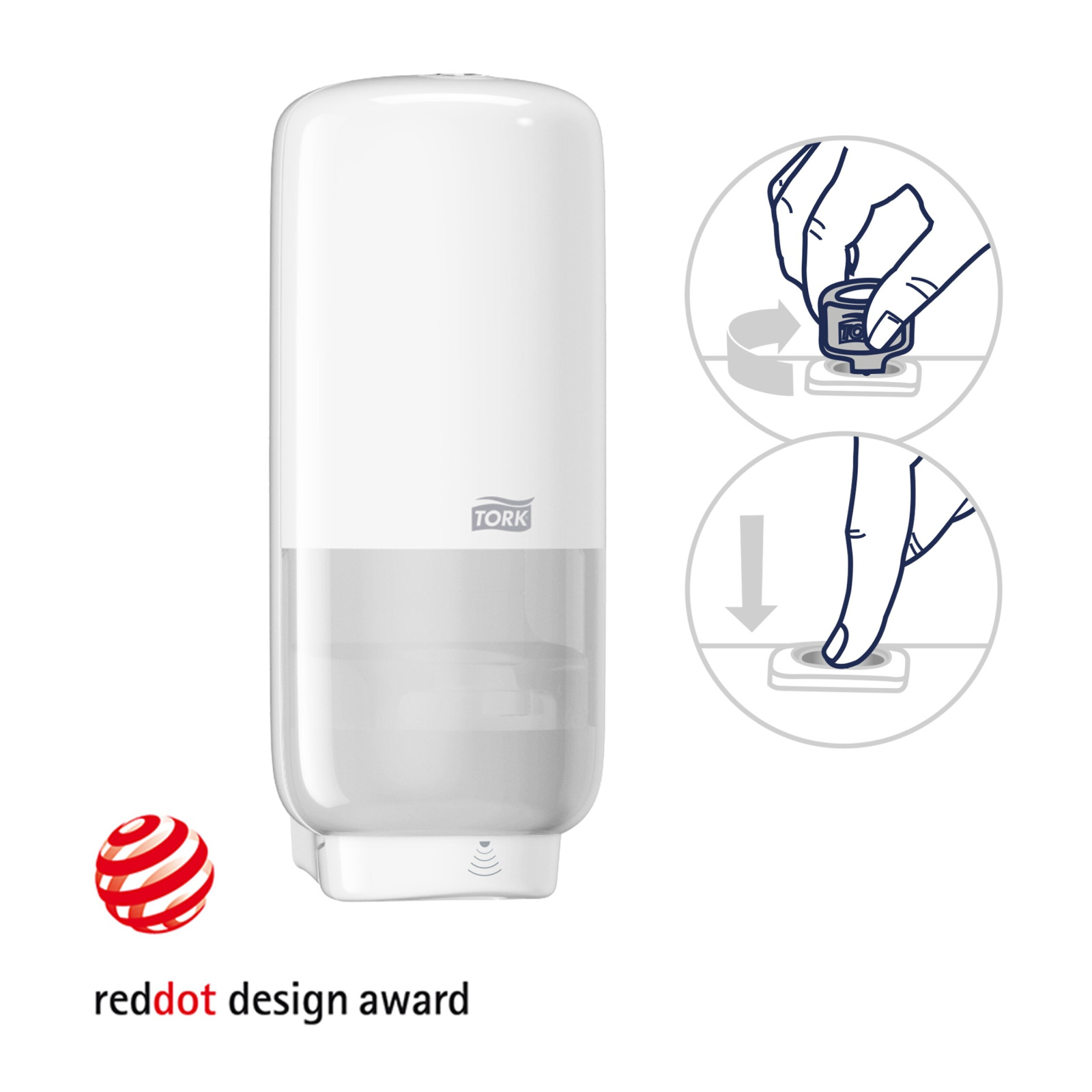 Диспенсер Tork Elevation з сенсором Intuition для мила-піни, білий, 1 л