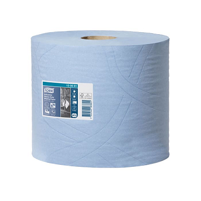 Папір для протирання підвищеної міцності Tork Industrial Advanced для видалення олії та жиру, блакитний, 3 шари, 119 м, 350 листів, 1 рулон