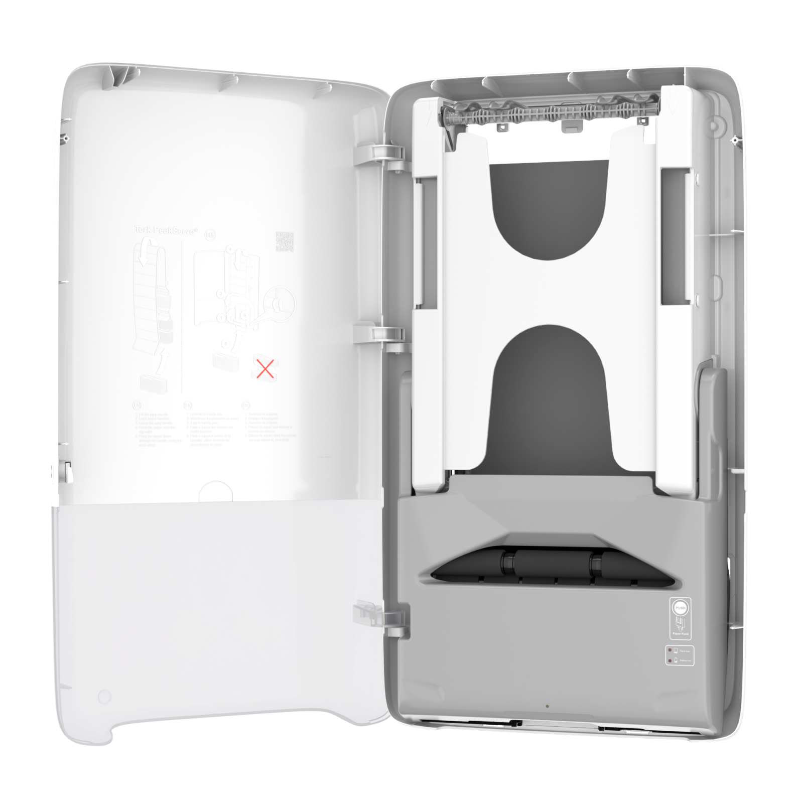 Сенсорний диспенсер Tork PeakServe Elevation для листових рушників з безперервною подачею, білий 