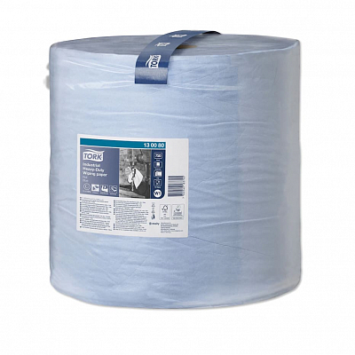 Папір для протирання підвищеної міцності Tork Industrial Advanced для видалення олії та жиру, блакитний, 3 шари, 255 м, 750 листів, 1 рулон