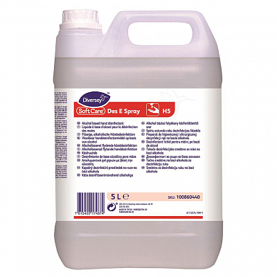 Засіб спиртовий для дезінфекції рук Diversey Soft Care Des E Spray H5, 5 л