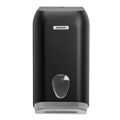 Диспенсер Katrin для листового туалетного паперу, чорний