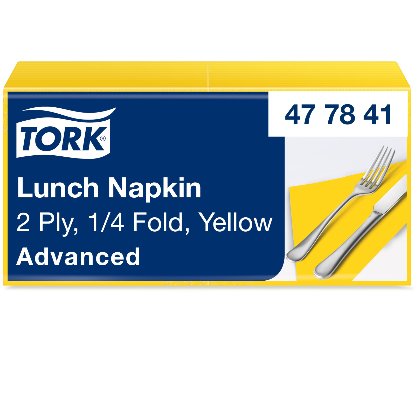 Обідні серветки Tork Advanced, жовті, 2 шари, 33х33, 200 шт