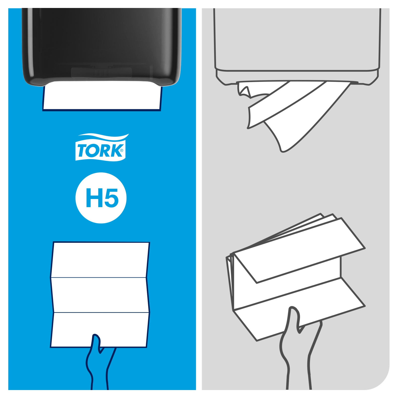 Листові вузькопанельні рушники Tork PeakServe Universal з безперервною подачею, білі, 1 шар, 410 листів