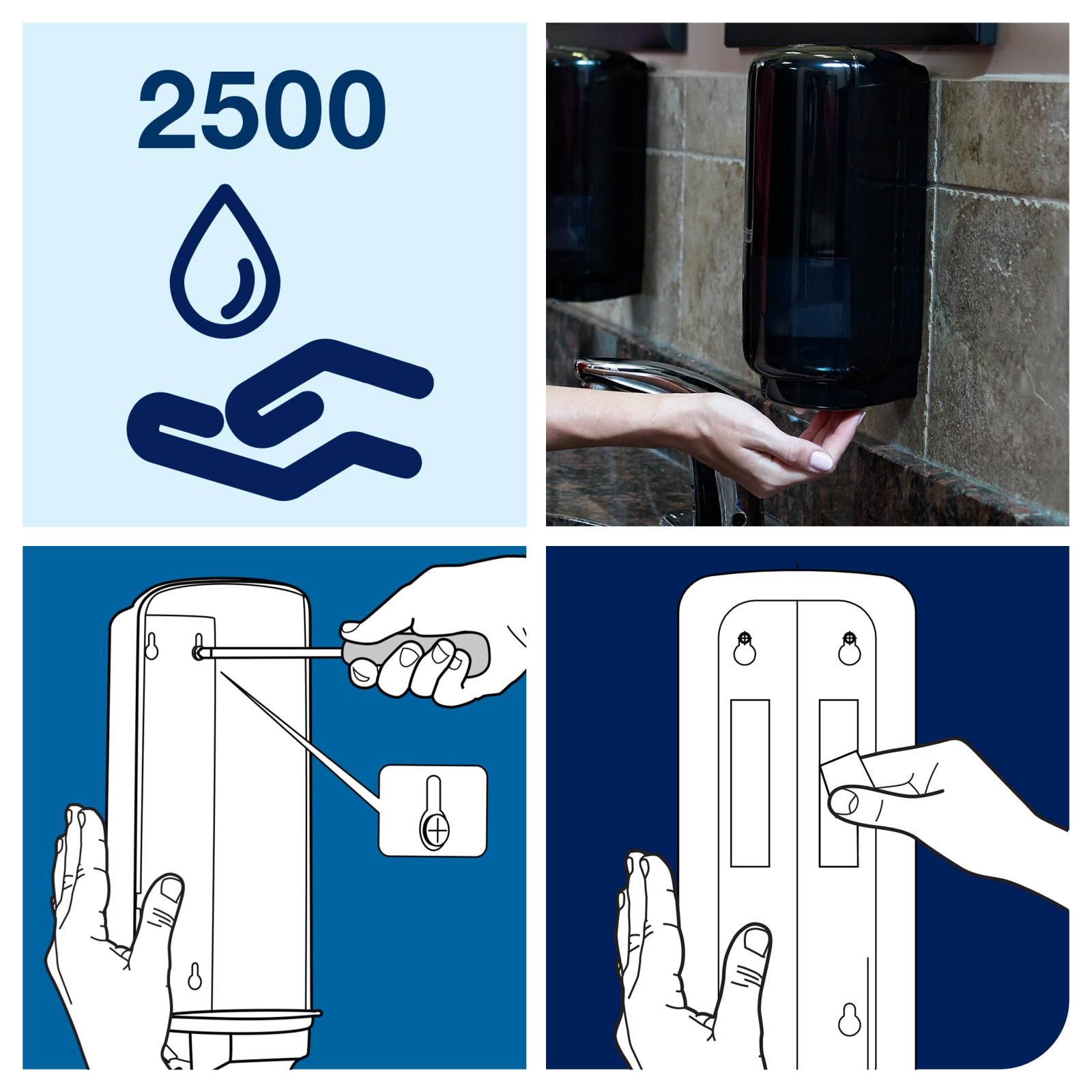 Диспенсер Tork Elevation з сенсором Intuition для мила-піни, чорний, 1 л