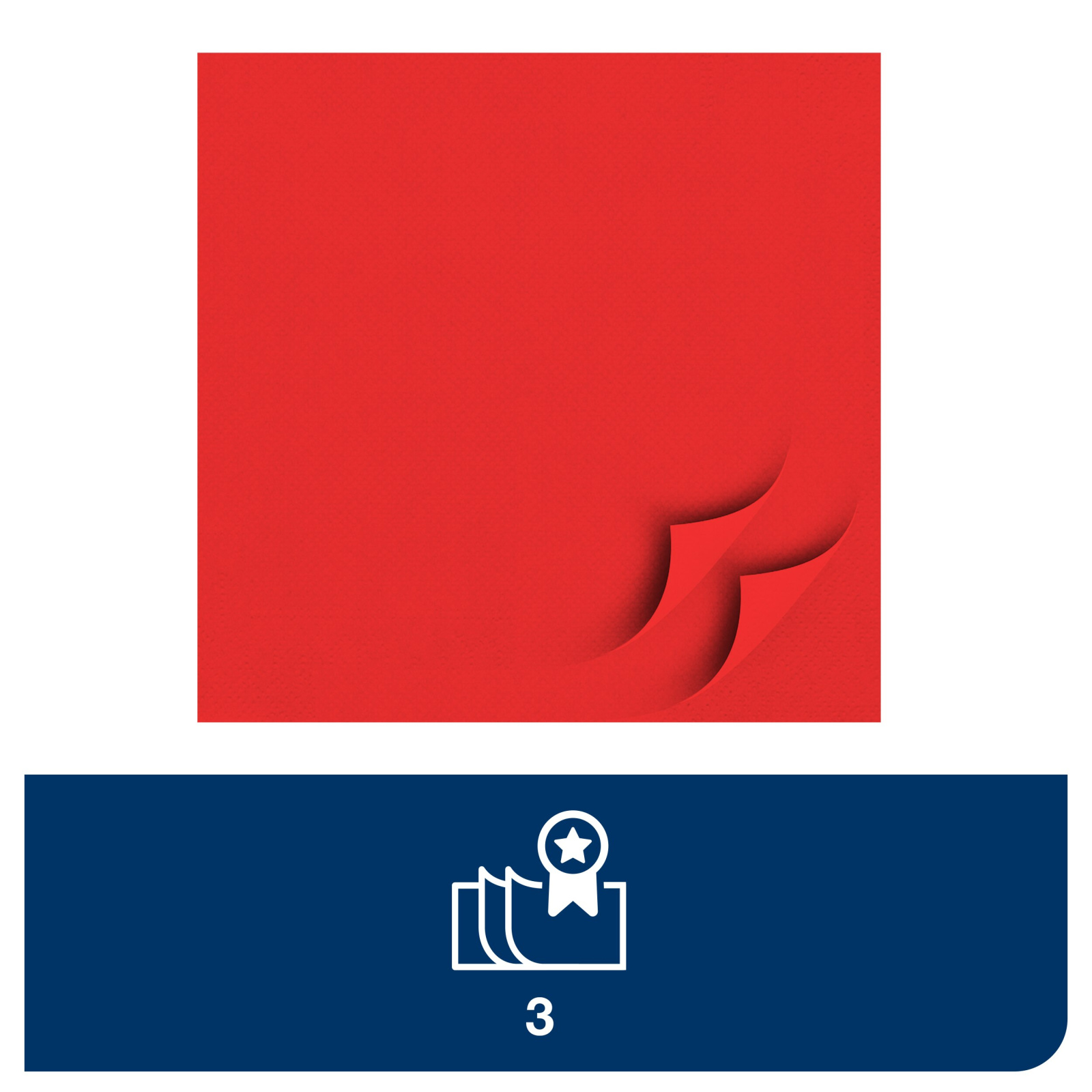 Обідні серветки Tork Advanced Soft, червоні, 3 шари, 33х33 см, 150 шт