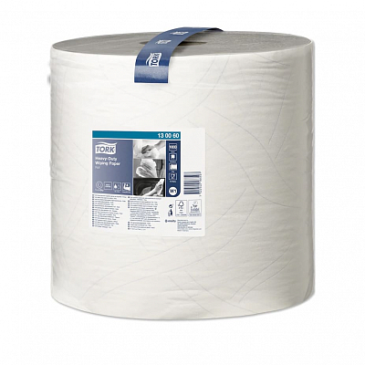 Папір для протирання в рулонах Tork Premium підвищеної міцності, білий, 2 шари, 340 м, 1000 листів, 1 рулон
