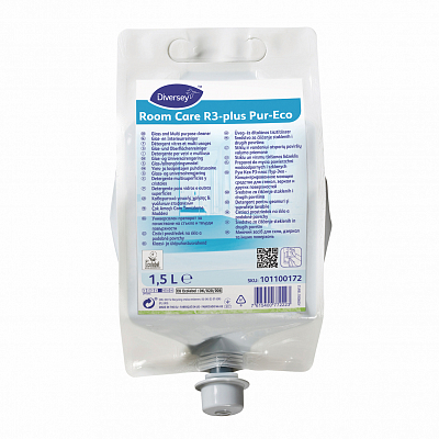 Засіб для миття глянсових, дзеркальних поверхонь, кахельної плитки Diversey Room Care R3-plus Pur-Eco, 1,5 л