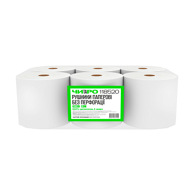 Рушники в рулонах ЧИТАРО, підвищена щільність, білі, 2 шари, 150 м, 1 рулон