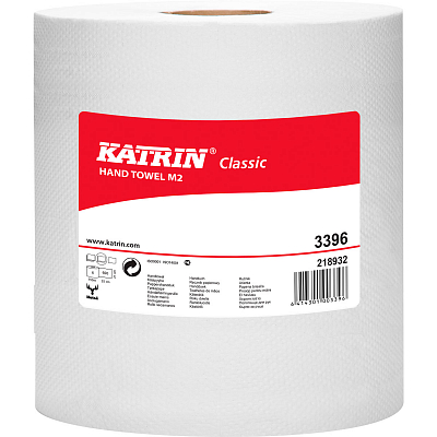 Рушники в рулонах з центральною витяжкою Katrin Classic M2, білі, 2 шари, 150 м, 1 рулон