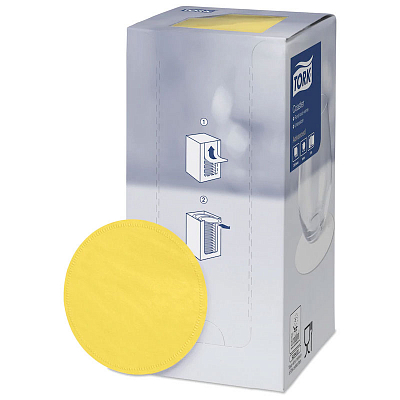 Костери Tork Advanced, рівний край, жовті, 250 шт