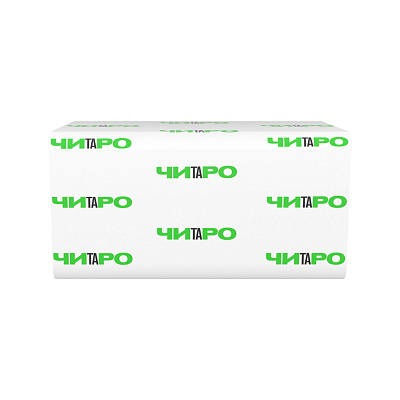 Листові рушники ЧИТАРО складання V, білі, 2 шари, 23х21 см, 200 листів